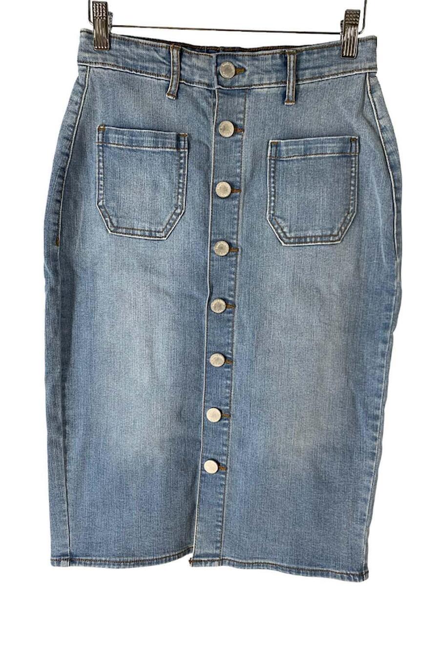 Haute Hippie Tribe 'Darcy' Denim Skirt Light Wash - Regular